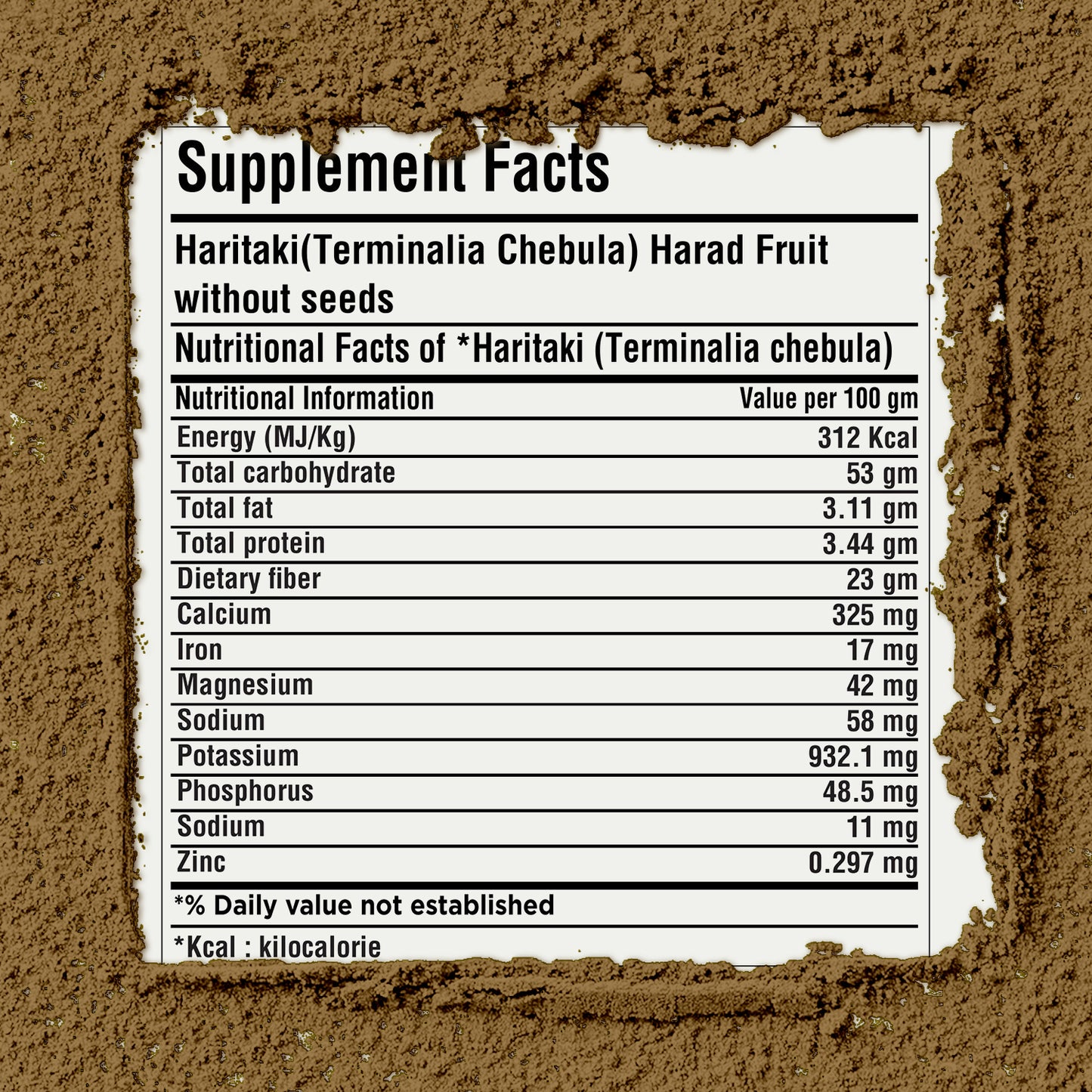 Haritaki Powder (Terminalia Chebula) – Non GMO – Vegan – (454 Gms – 1LBS)