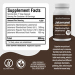 Jatamansi Capsules – Nardostachys Jatamansi - 2% to 2.5% Jatamansone - Extract Ratio 6:1 - 60 Vege Capsules - 800 mg each