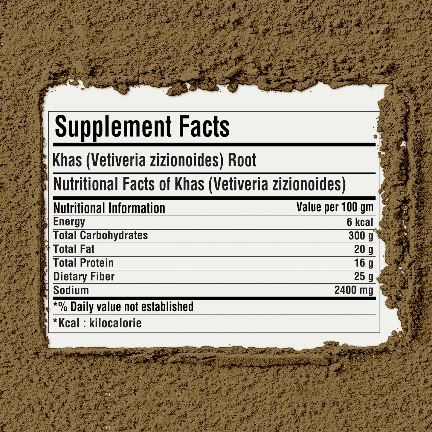 Khas Powder – Vetiveria Zizanioides - Non GMO - Vegan - (454 Gms - 1LBS)