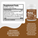 Kutaj Capsules (Holarrhena Antidysenterica) - 20% saponin - Extract Ratio 10:1 - 45 Vege Capsules - 800 mg each