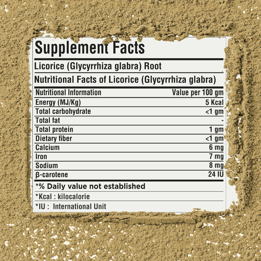 Licorice Powder (Glycyrrhiza Glabra) - Non GMO - Vegan – (454 Gm - 1LBS)