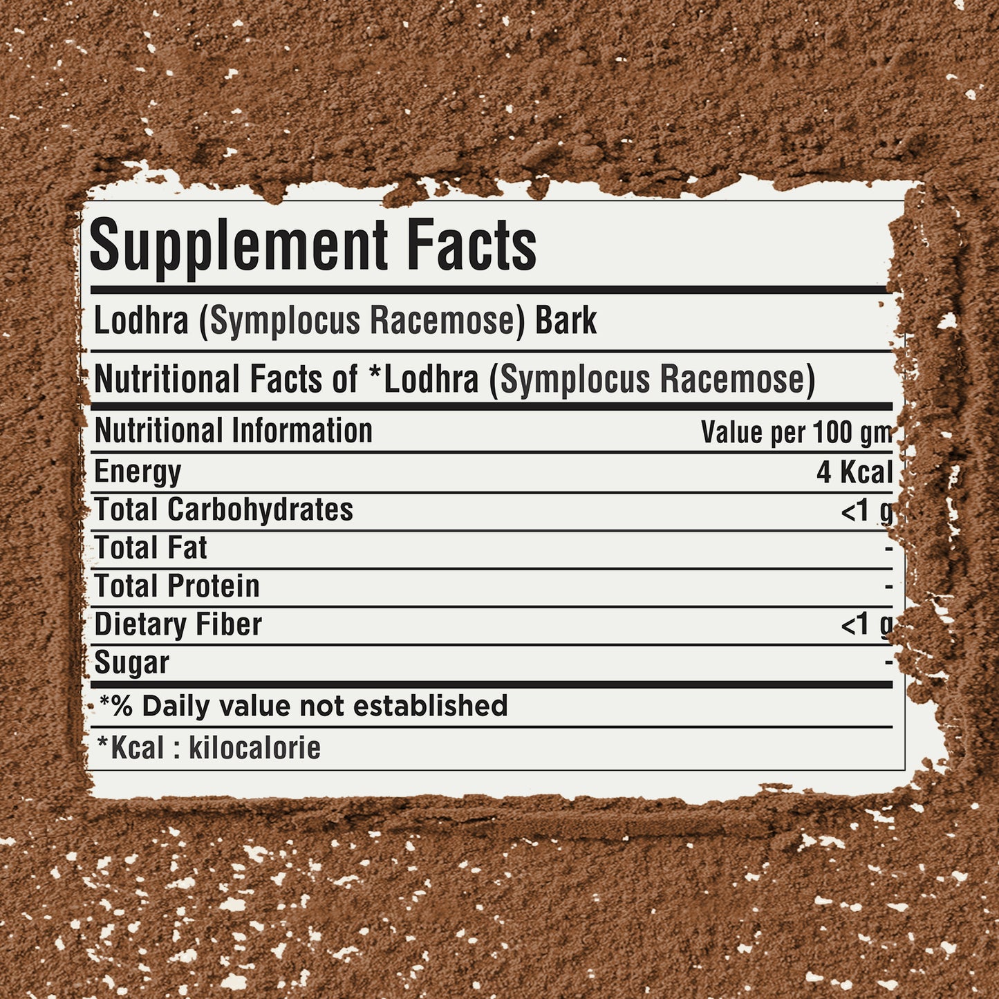 Lodhra Powder (Symplocos Racemosa Roxb) - Non GMO - Vegan - (454 Gms - 1LBS)