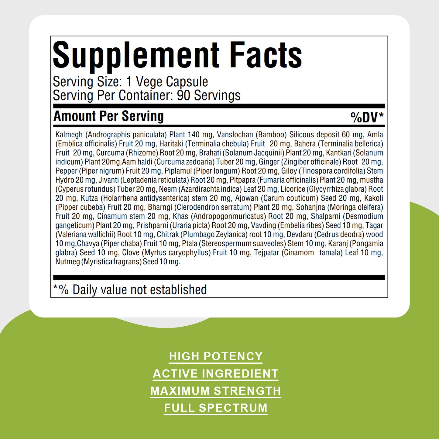 Mahasudarshan Vati - Ayurvedic Herbal Supplement  - 90 Vege Capsules - 800 Mg Each