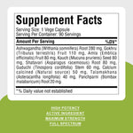 Male Forty Plus Capsules - Ayurvedic Herbal Supplement – 90 Vege Capsules – 800 Mg Each