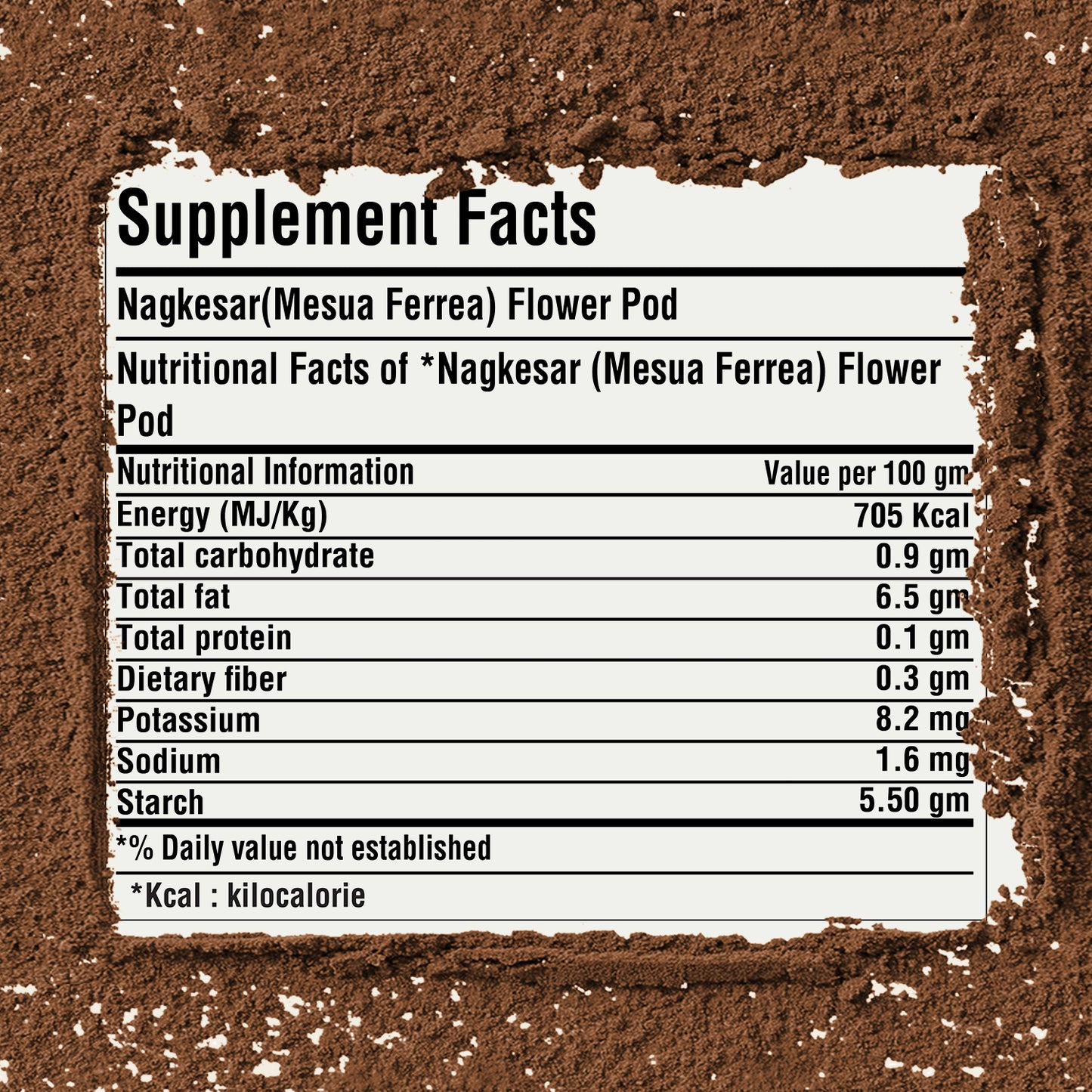 Nagkesar Powder (Mesua Ferrea) - Non GMO - Vegan - 454 Gms - 1LBS