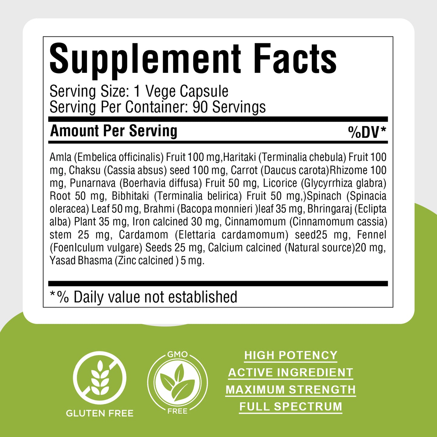 Optica Capsules - Ayurvedic Herbal Supplement – 90 Vege Capsules – 800 Mg Each