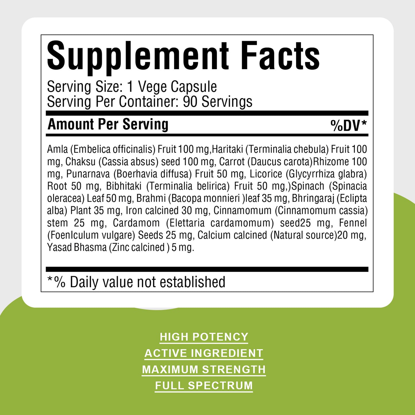 Optica Capsules - Ayurvedic Herbal Supplement – 90 Vege Capsules – 800 Mg Each