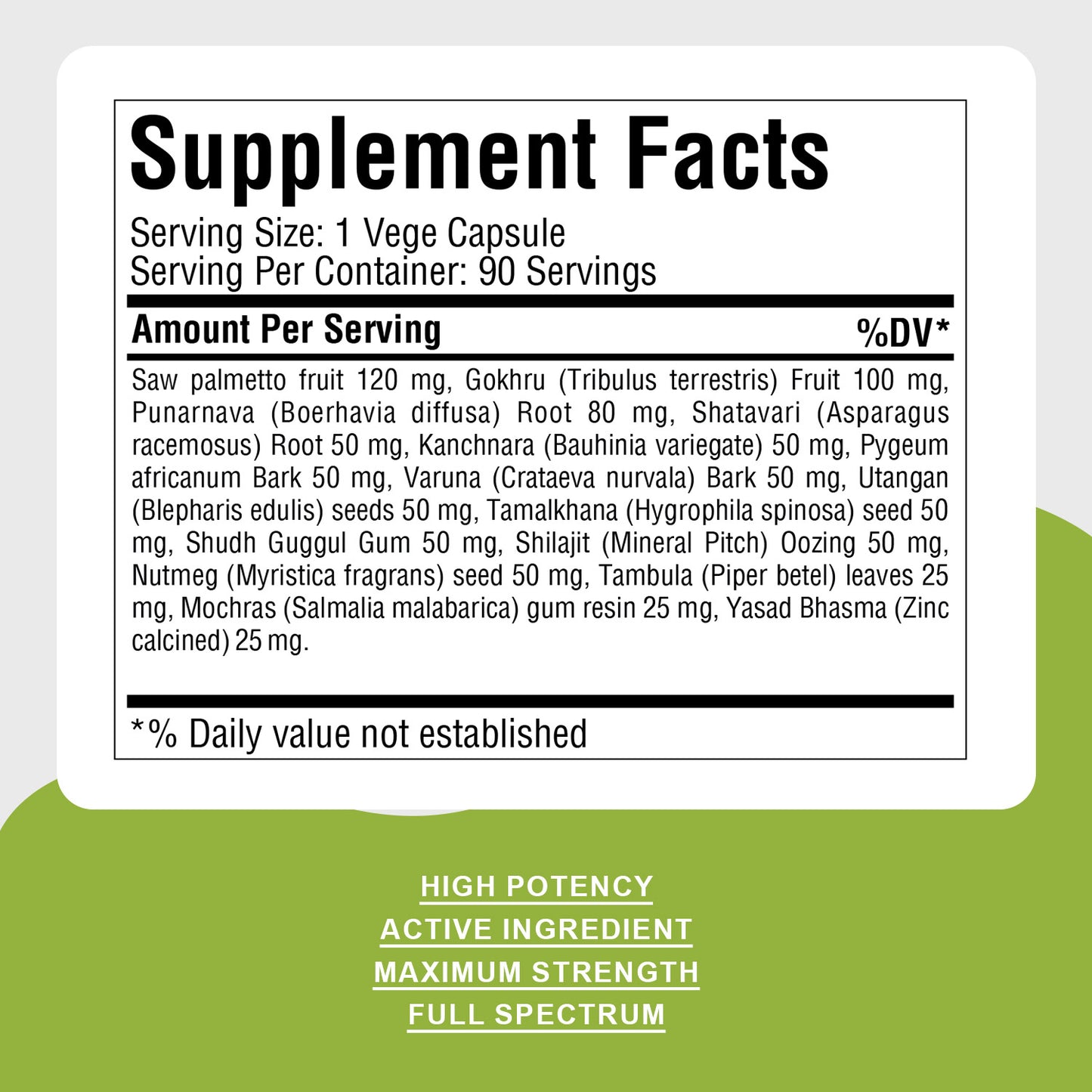 Prostaid Capsules - Ayurvedic Herbal Supplement (90 Vege Capsules – 800 Mg Each)