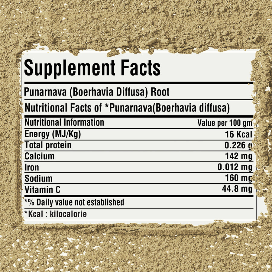 Punarnava Powder (Boerhavia Diffusa) - Non GMO - Vegan - (454 Gms - 1LBS)