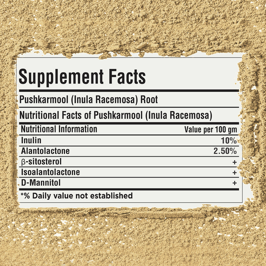 Pushkarmool Powder (Inularacemosa) - Non GMO - Vegan - (454 Gms - 1LBS)