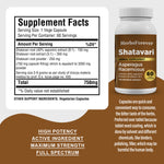 Shatavari Capsules – Asparagus Racemosus - 40% saponin - Extract Ratio 8:1 - 60 Vege Capsules - 750 mg each