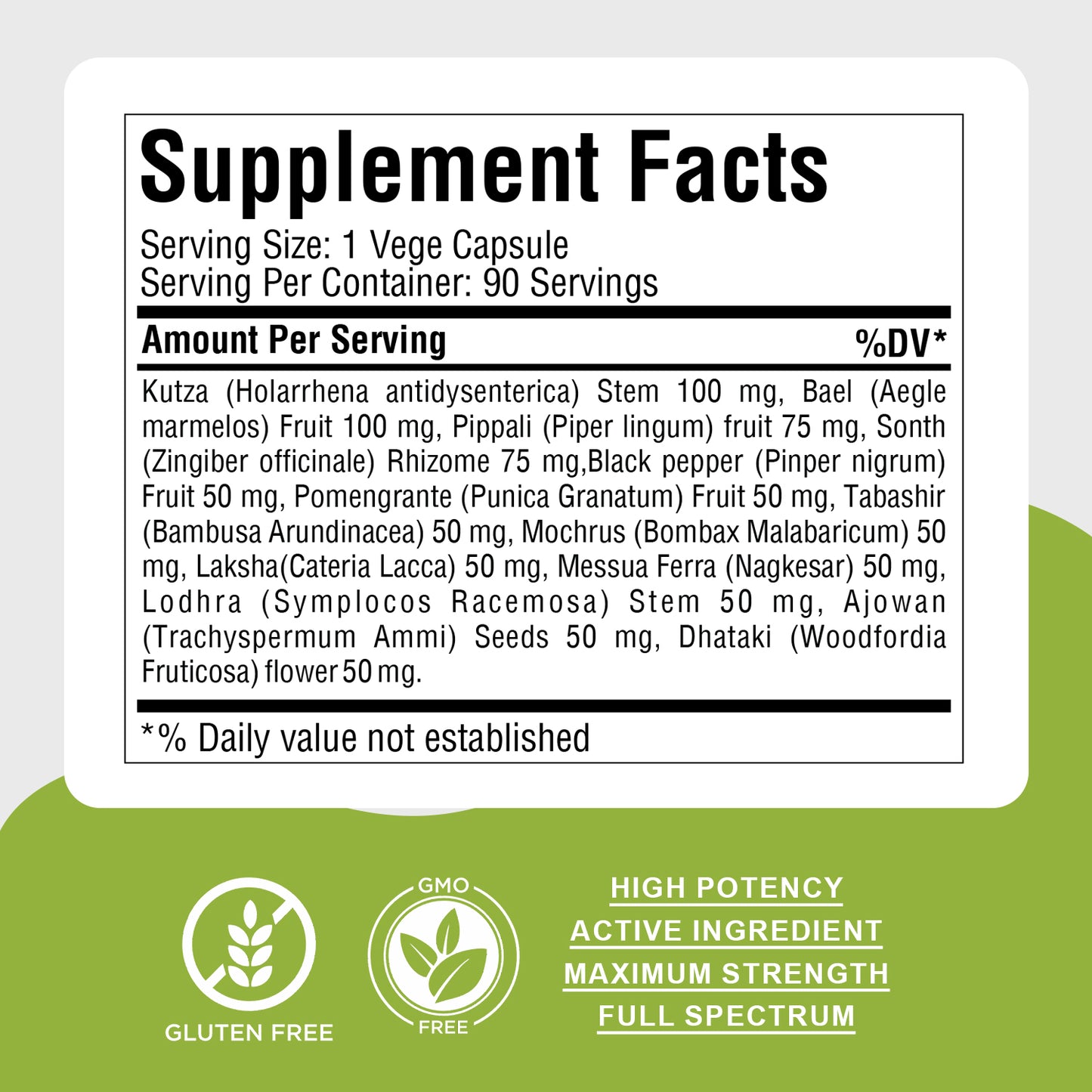 Stomach D Capsules - Ayurvedic Herbal Supplement (90 Vege Capsules – 800 Mg Each)