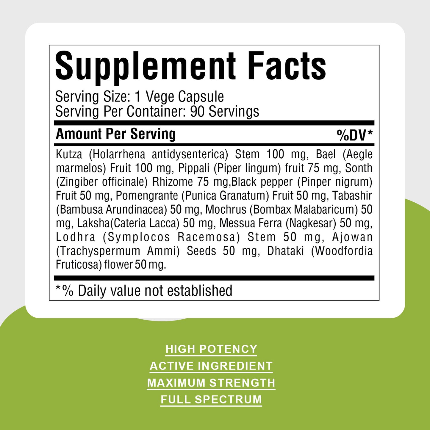 Stomach D Capsules - Ayurvedic Herbal Supplement (90 Vege Capsules – 800 Mg Each)