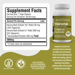 Varuna Capsules - Vegan & Gluten Free - Plant Based Supplement - 60 Vege Capsules - 800 Mg Each