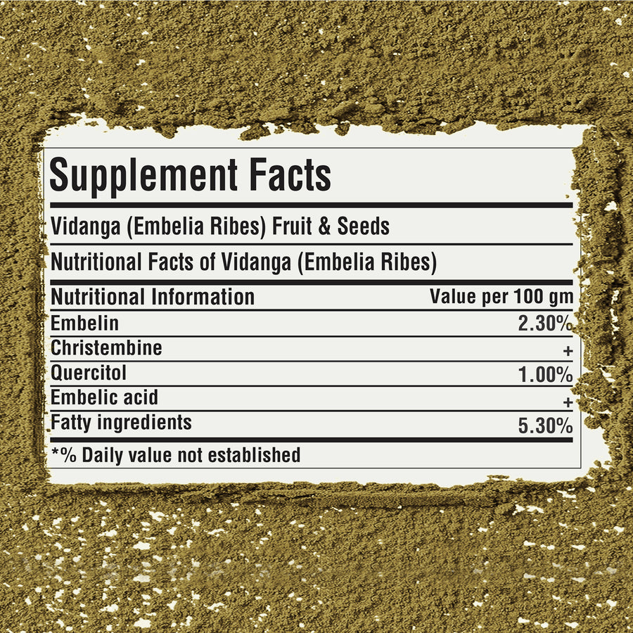 Vidanga Powder (Embellia Ribes) - Non GMO - Vegan - (454 Gms - 1LBS)