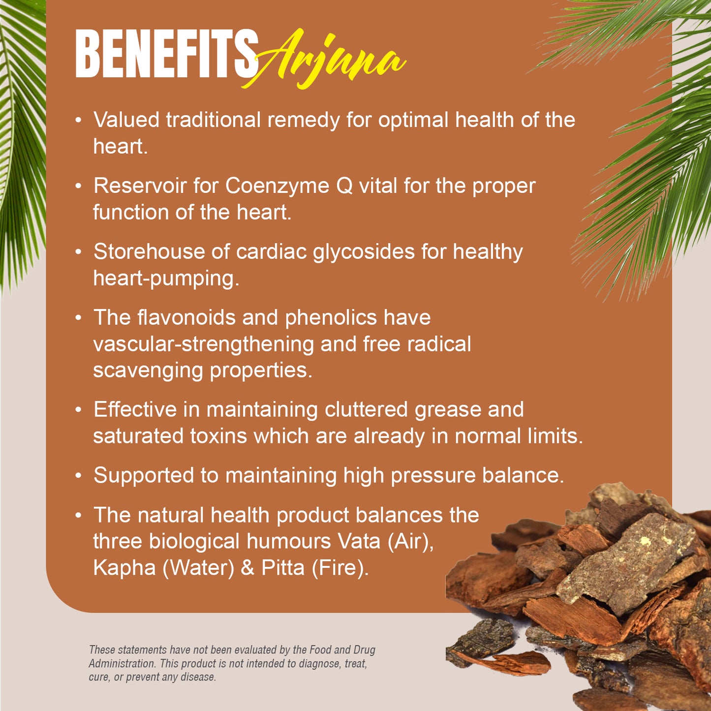 Arjuna Capsules - Terminalia Arjuna - 40% Tannins - Extract Ratio 10:1 - 60 Vege Capsules - 850 mg each