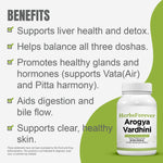 Arogya Vardini Vati - Ayurvedic Herbal Supplement - 90 Vege Capsules - 800 Mg Each
