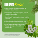 Brahmi Capsules (Bacopa Monnieri) - 20% Bacoside - Extract Ratio 20:1 - 60 Vege Capsules - 700 mg each