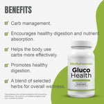 Gluco Health Capsules - Ayurvedic Herbal Supplement – 120 Vege Capsules – 800 Mg Each