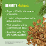 Gokshura Capsules - Tribulus Terrestris - 40% Saponin - Extract Ratio 10:1 - 60 Vege Capsules - 750 mg each