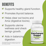 Kanchnara Guggulu - Ayurvedic Herbal Supplement - 90 Vege Capsules - 800 Mg Each