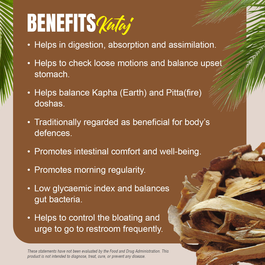 Kutaj Capsules (Holarrhena Antidysenterica) - 20% saponin - Extract Ratio 10:1 - 45 Vege Capsules - 800 mg each