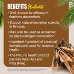 Shatavari Capsules – Asparagus Racemosus - 40% saponin - Extract Ratio 8:1 - 60 Vege Capsules - 750 mg each