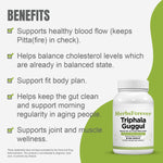Triphala Guggulu - Ayurvedic Herbal Supplement - 90 Vege Capsules - 800 Mg Each