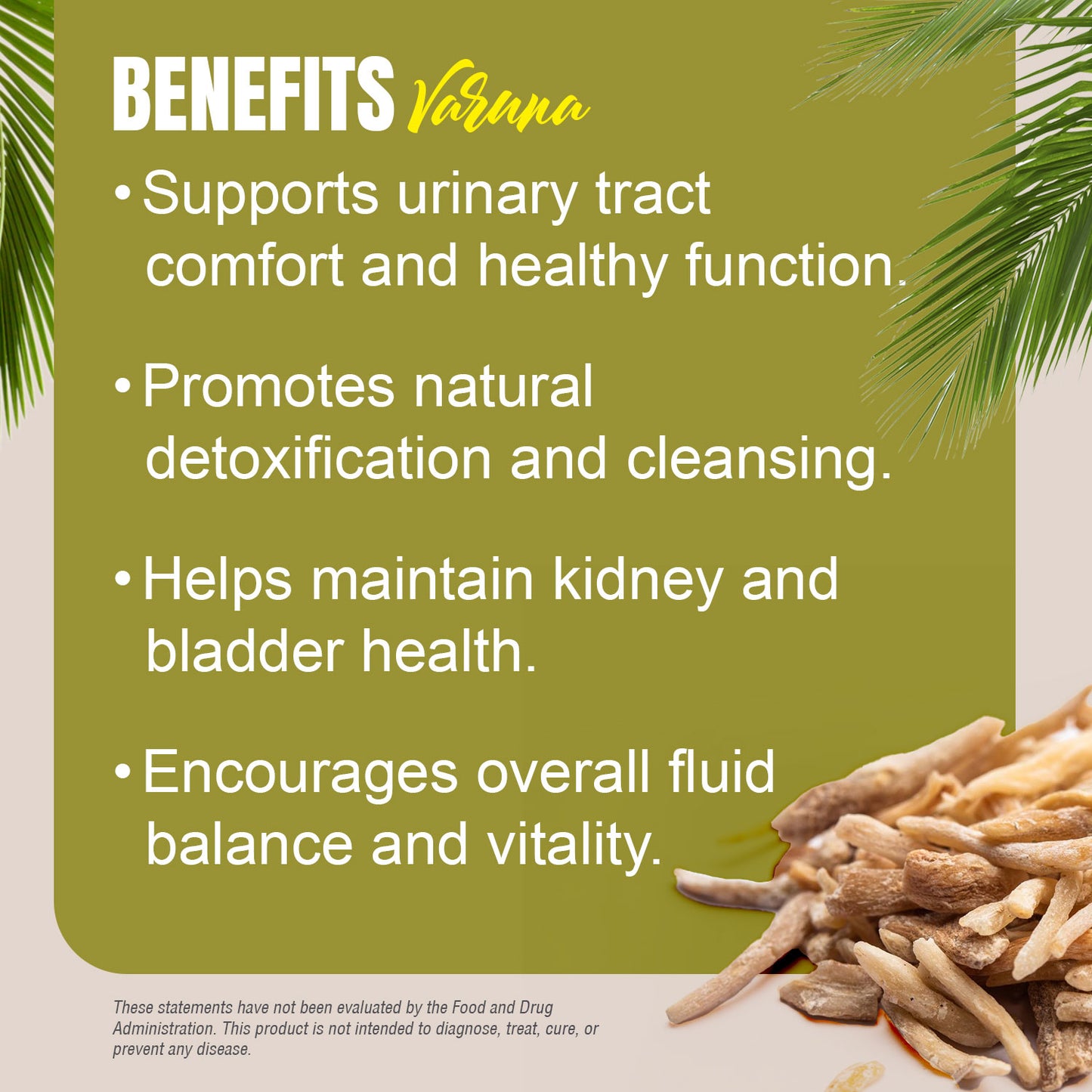 Varuna Capsules - Vegan & Gluten Free - Plant Based Supplement - 60 Vege Capsules - 800 Mg Each