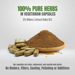 Bitter Melon Capsules (Momordica Charantia) - 5% Bitters - Extract Ratio 10:1 - 60 Vege Capsules - 880 mg each