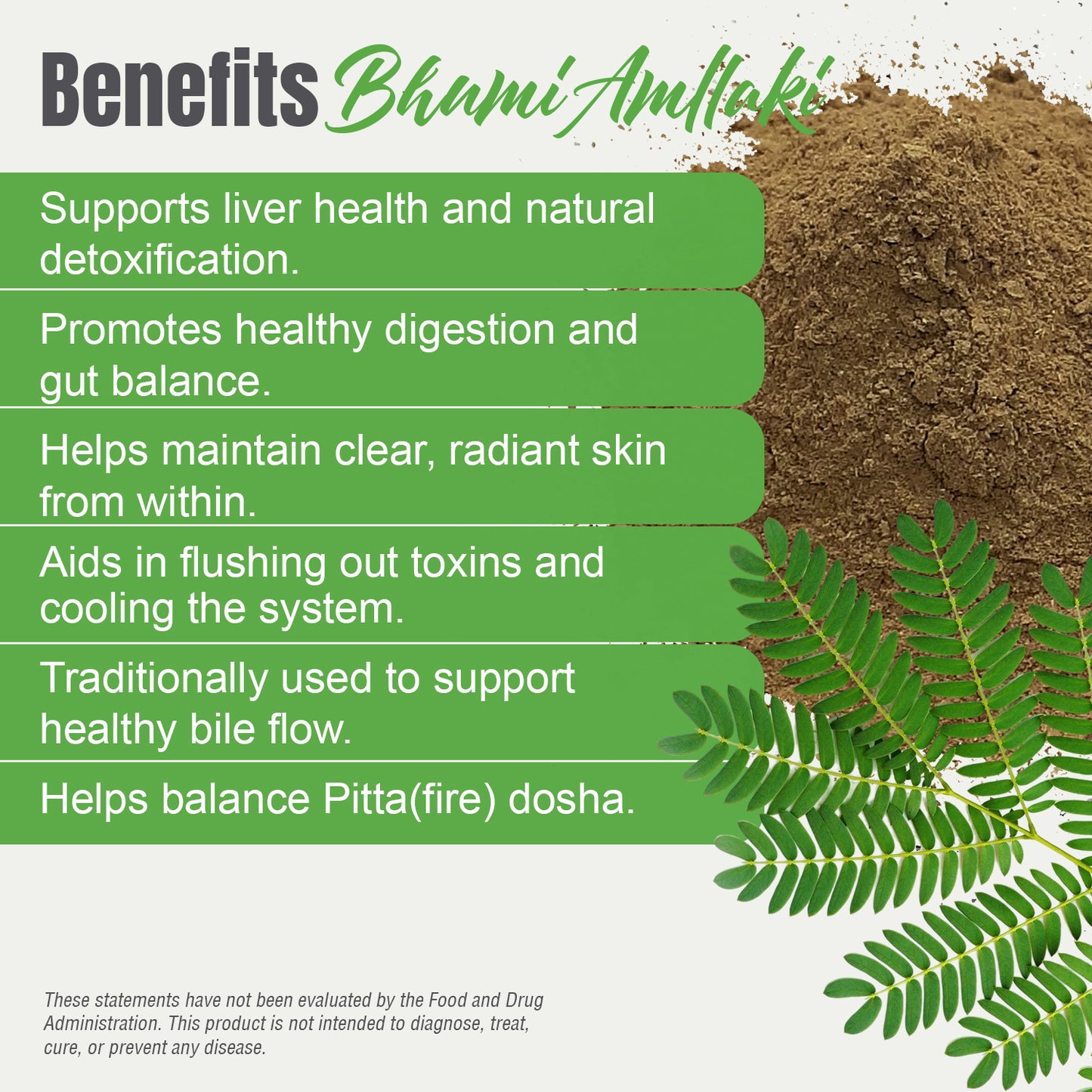 Bhumi Amlaki Powder (Phyllanthus Niruri) – Non GMO – Vegan – (454 Gms – 1LBS)