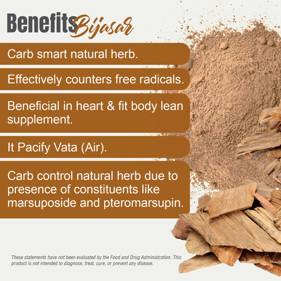 Bijasar Powder (Vijaysar Powder) (Pterocarpus Marsupium) - Non GMO - Vegan - (454 Gms - 1LBS)