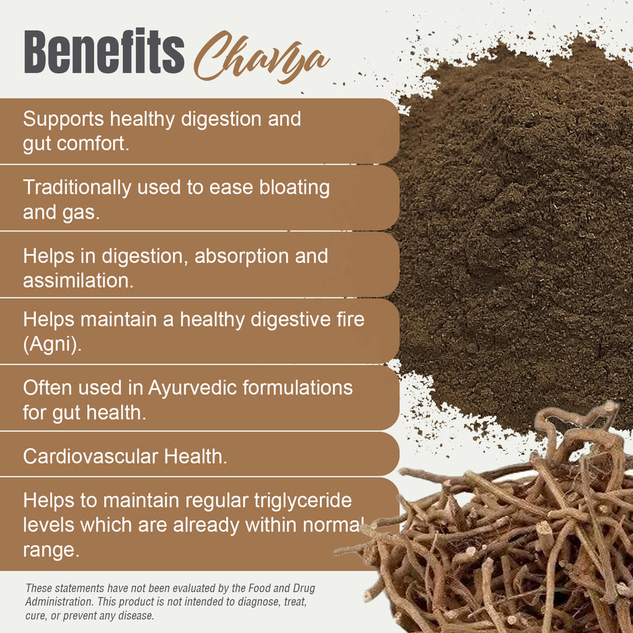 Chavya Tablet Chavya Powder (Piper Retrofractum) - Non GMO - Vegan - (230 Gms-1/2LBS ...