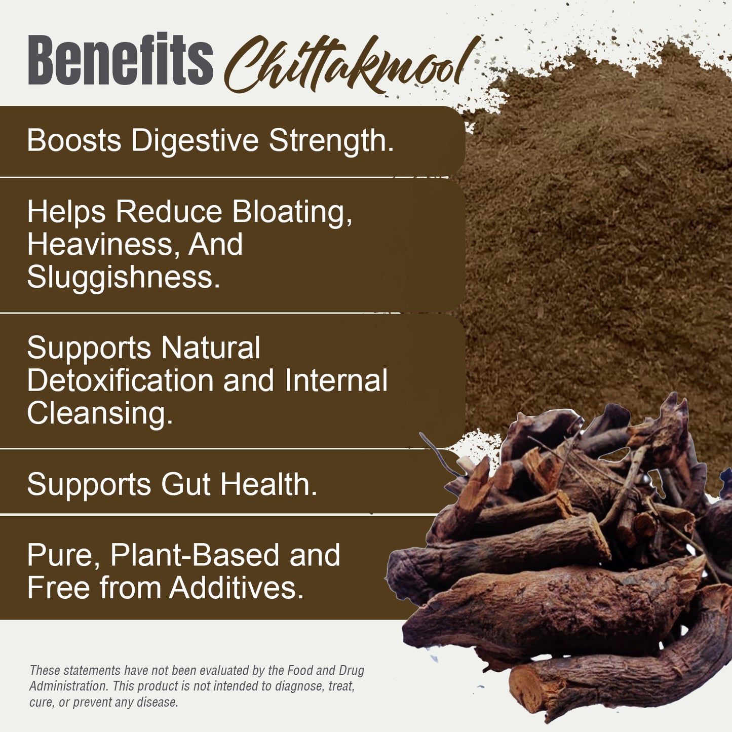 Chitrakmool Powder (Plumbago Zeylanica) - Non GMO - Vegan - (230 Gms - ½ LBS)