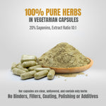 Fenugreek Capsules (Trigonellafoenum Graecum) - 20% Saponins - Extract Ratio 10:1 - 60 Vege Capsules - 800 mg each