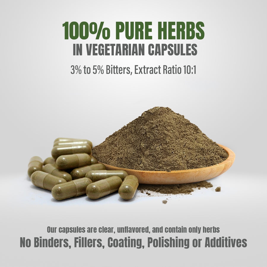 Guduchi Capsules – Tinospora Cordifolia - 3% to 5% bitters - Extract Ratio 10:1 - 60 Vege Capsules - 800 mg each