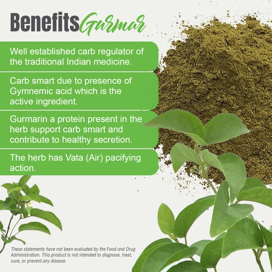 Gurmar Powder (Gymnema Sylvestre) – Non GMO – Vegan – (454 Gms – 1LBS)