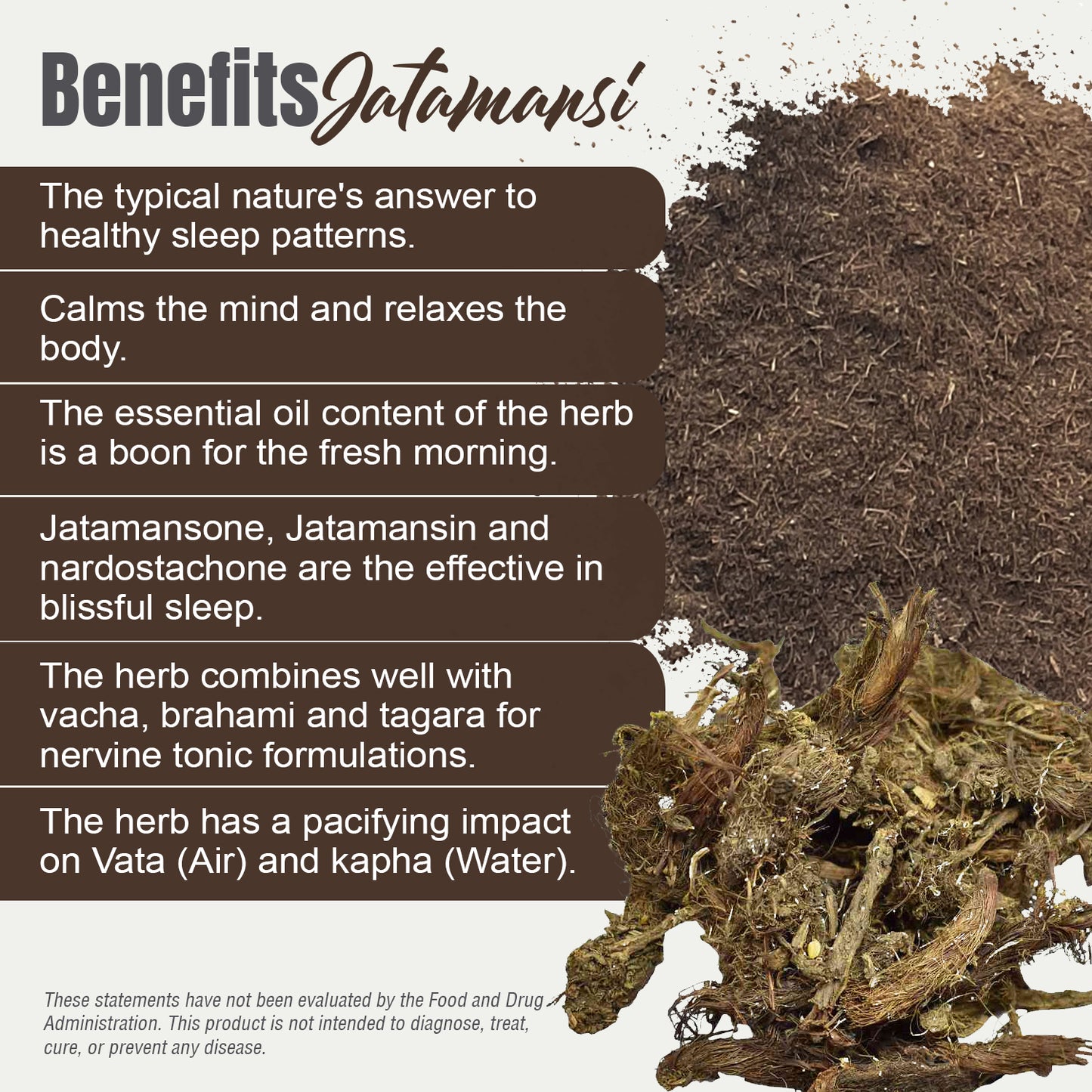 Jatamansi Powder - Nardostachys Jatamansi - Non GMO - Vegan (230Gms-1/2LBS)