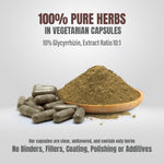 Licorice Capsules – Glycyrrhiza Glabra - 10% glycyrrhizin - Extract Ratio 10:1 - 60 Vege Capsules - 800 mg each