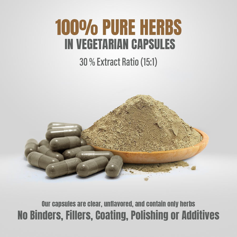 Mucuna Capsules - Mucuna Pruriens - 30% - Extract Ratio 15:1 - 60 Vege Capsules - 840 mg each
