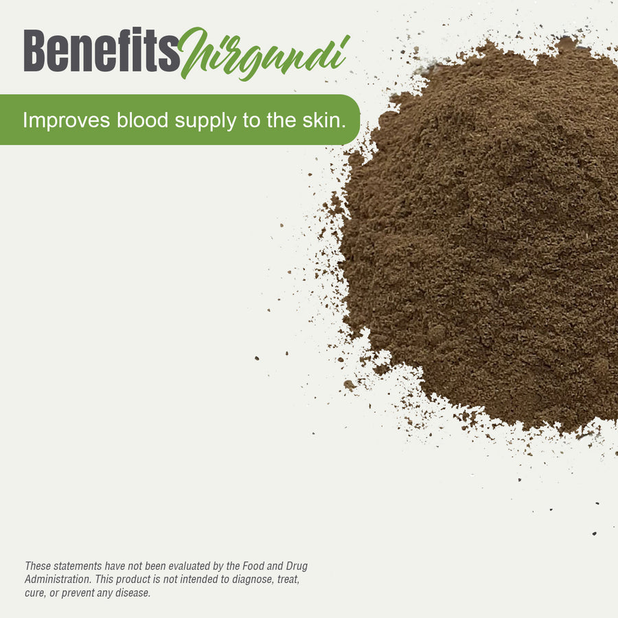 Nirgundi Powder (Vitex Negundo) - Non GMO - Vegan - (454 Gms - 1LBS)