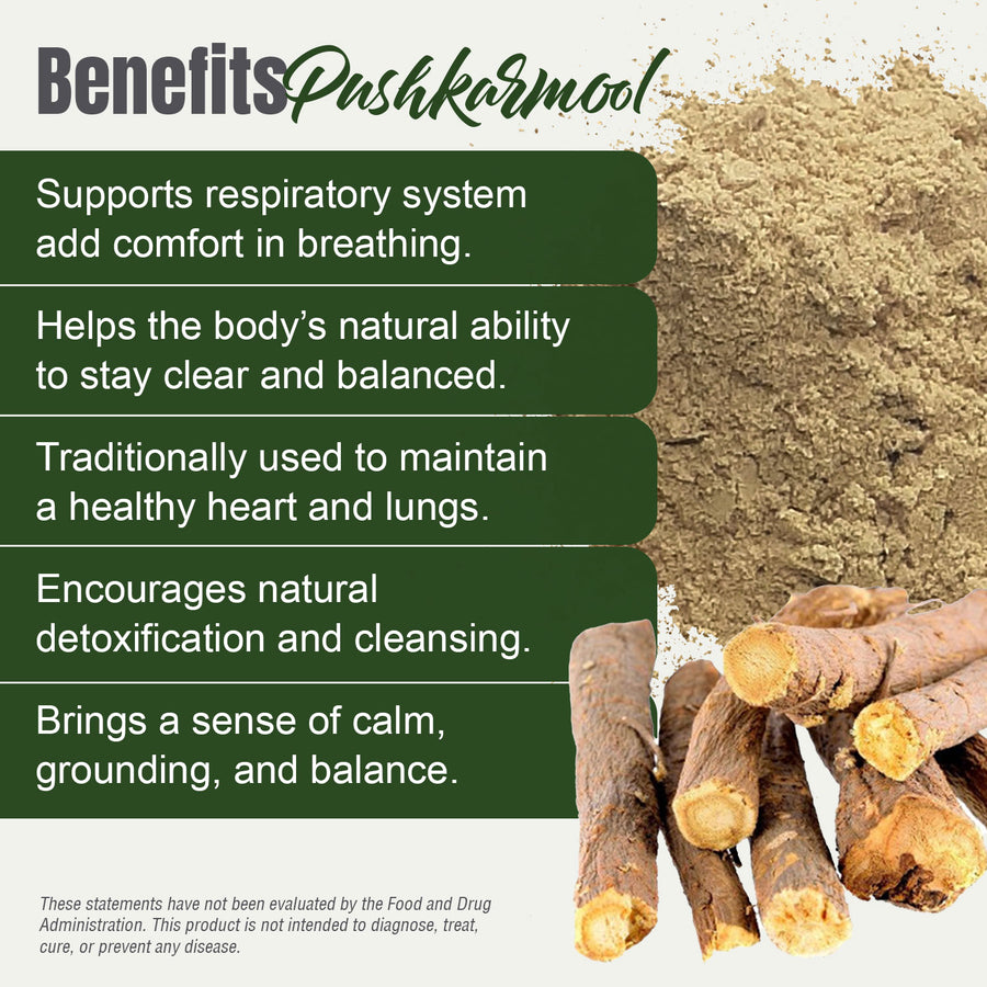 Pushkarmool Powder (Inularacemosa) - Non GMO - Vegan - (454 Gms - 1LBS)