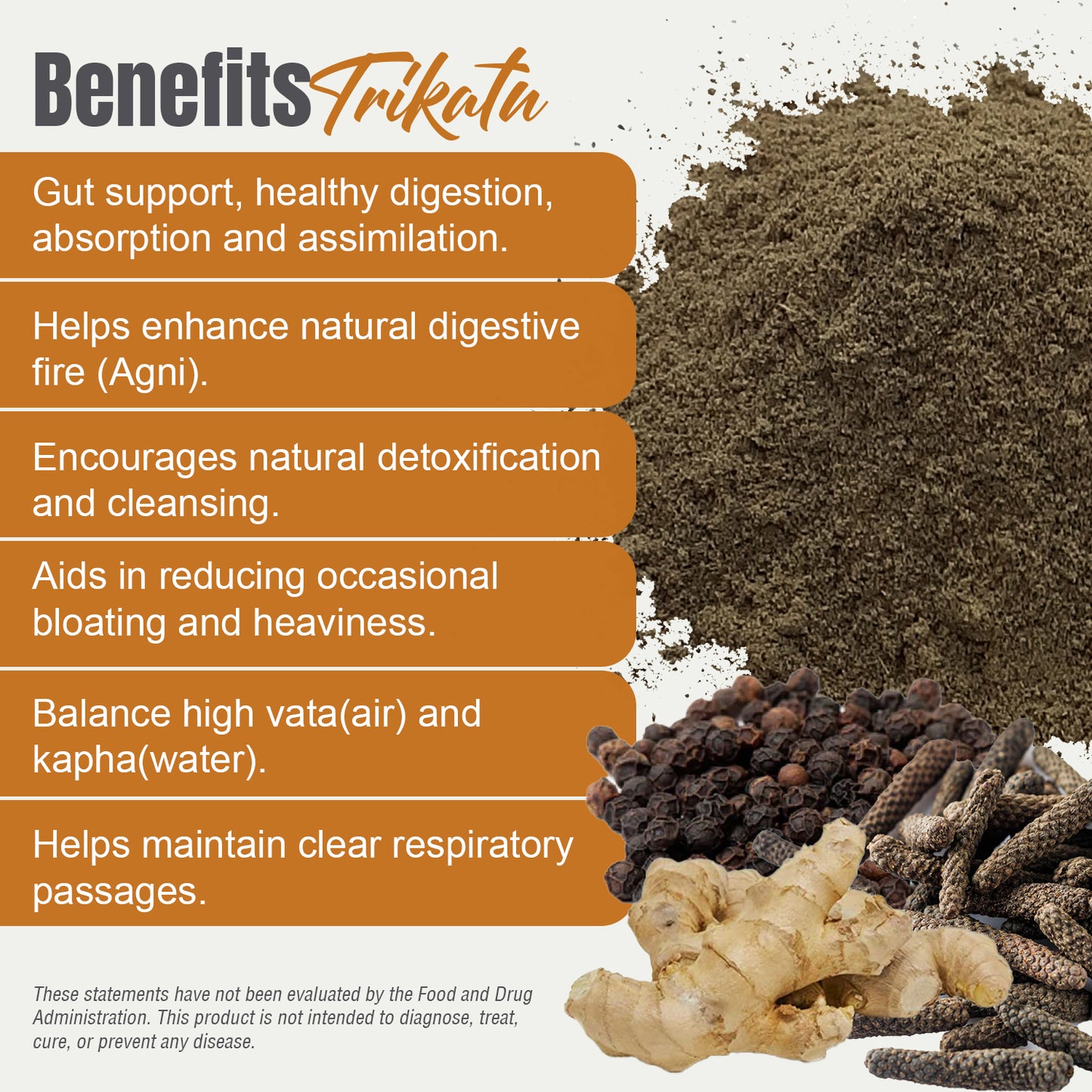 Trikatu Churna Powder – 230 Gms – ½ Lbs