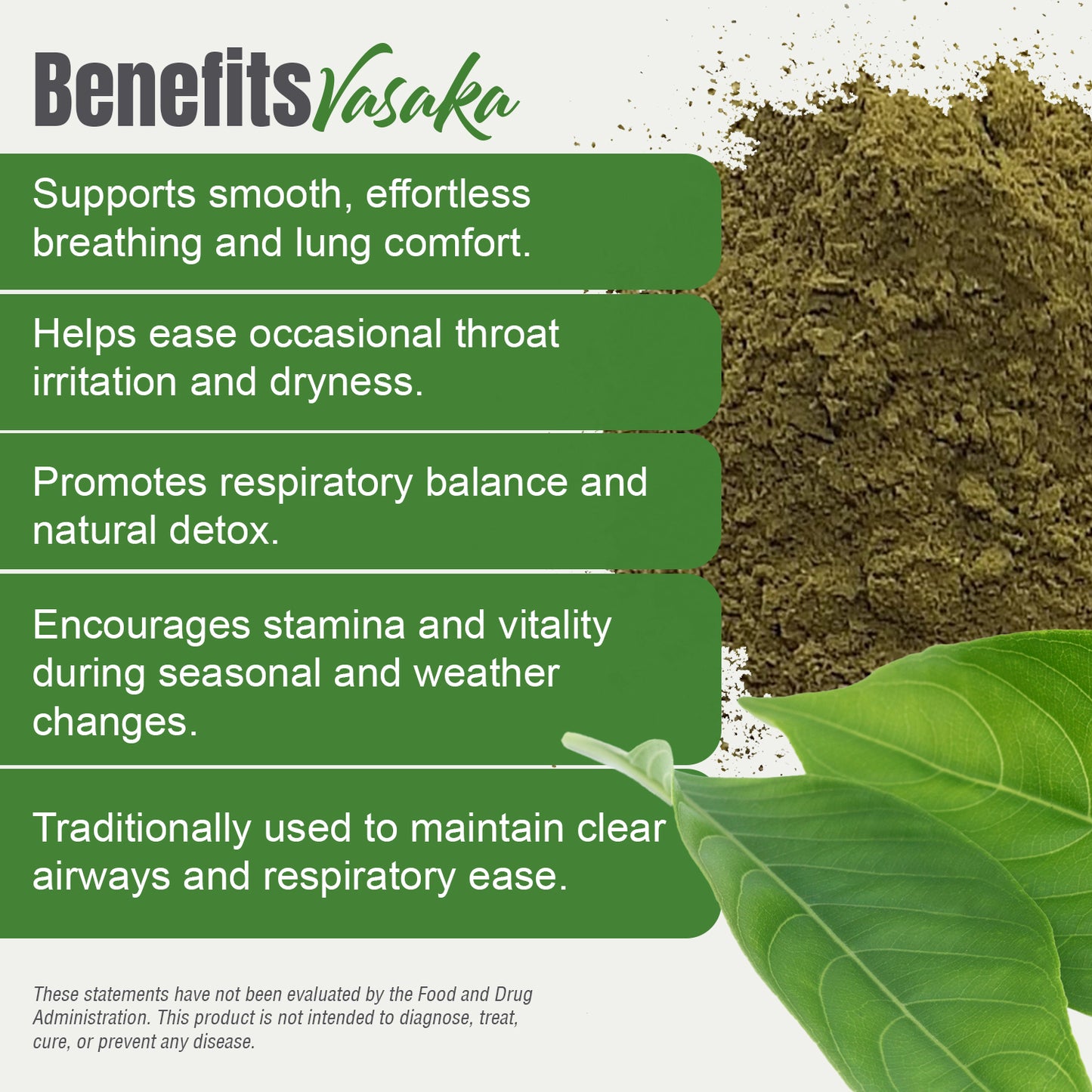 Vasaka Powder (Adhatoda Vasica) - Non GMO - Vegan - (454 Gms - 1LBS)