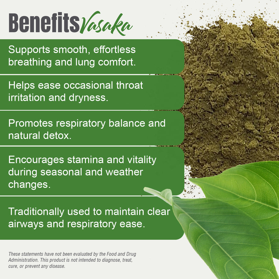 Vasaka Powder (Adhatoda Vasica) - Non GMO - Vegan - (454 Gms - 1LBS)