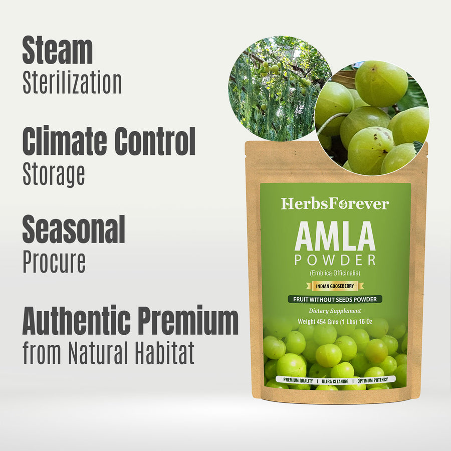 Amla Powder (Emblica Officinalis) - Non GMO - Vegan - (454 Gms - 1LBS)