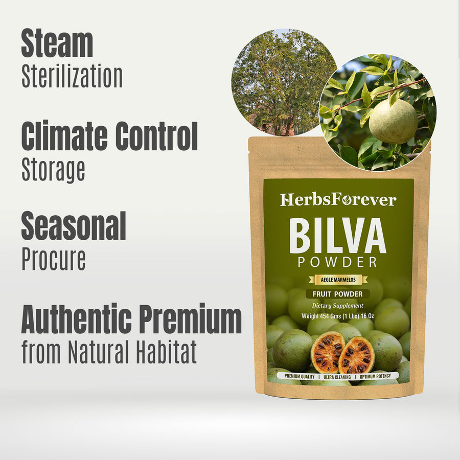Bilva Fruit Powder - (Aegle marmelos) - Non GMO - Vegan – (454 Gms - 1LBS)