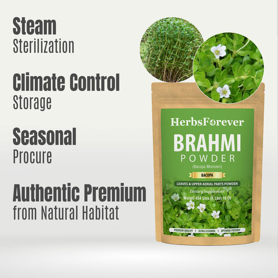 Brahmi Powder  (Bacopa Monnieri) – Non GMO – Vegan – (454 Gms – 1LBS)