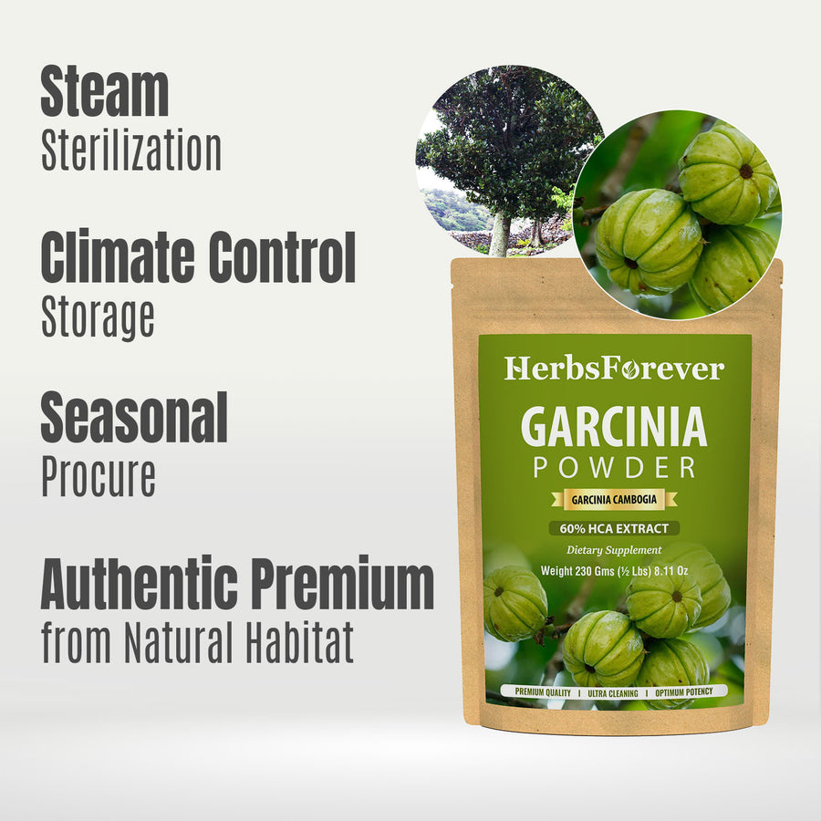 Garcinia Cambogia Powder (Garcinia Cambogia) - Non GMO - Vegan - 230 Gms - ½ LBS