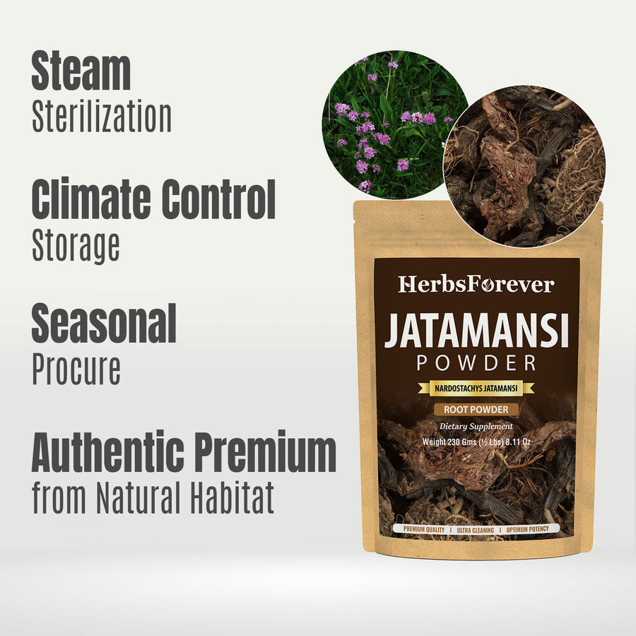 Jatamansi Powder - Nardostachys Jatamansi - Non GMO - Vegan (230Gms-1/2LBS)
